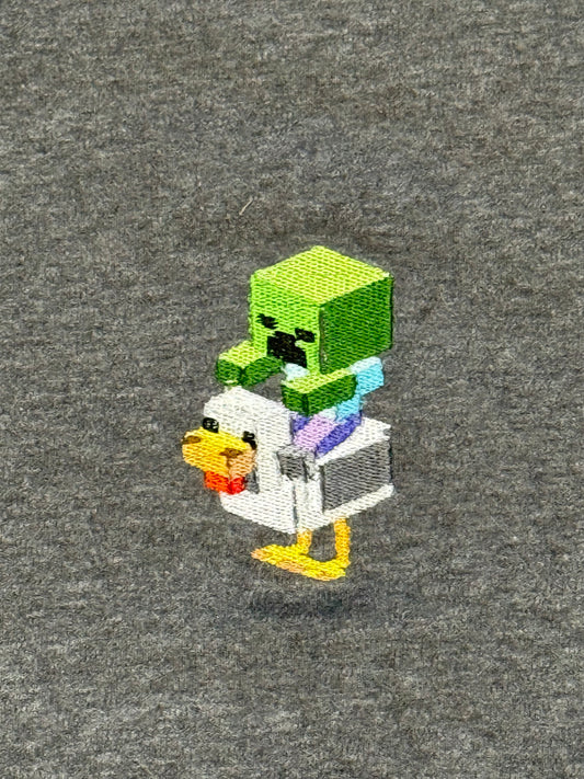 Chicken Jockey T-Shirt - Minecraft - Embroidery