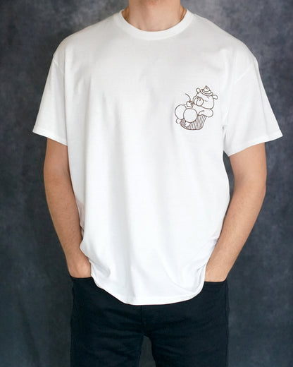 Capybara Embroidered T-Shirt – Cupcake-Bara Custom Apparel